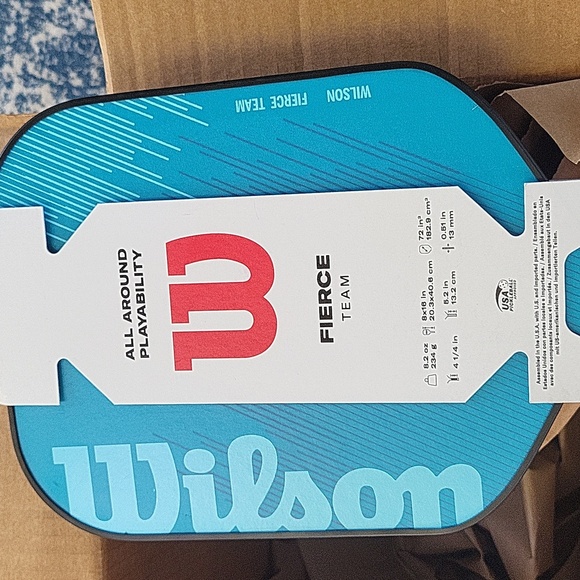 Wilson Fierce Team Pickleball Paddle Teal and Black - Picture 1 of 5